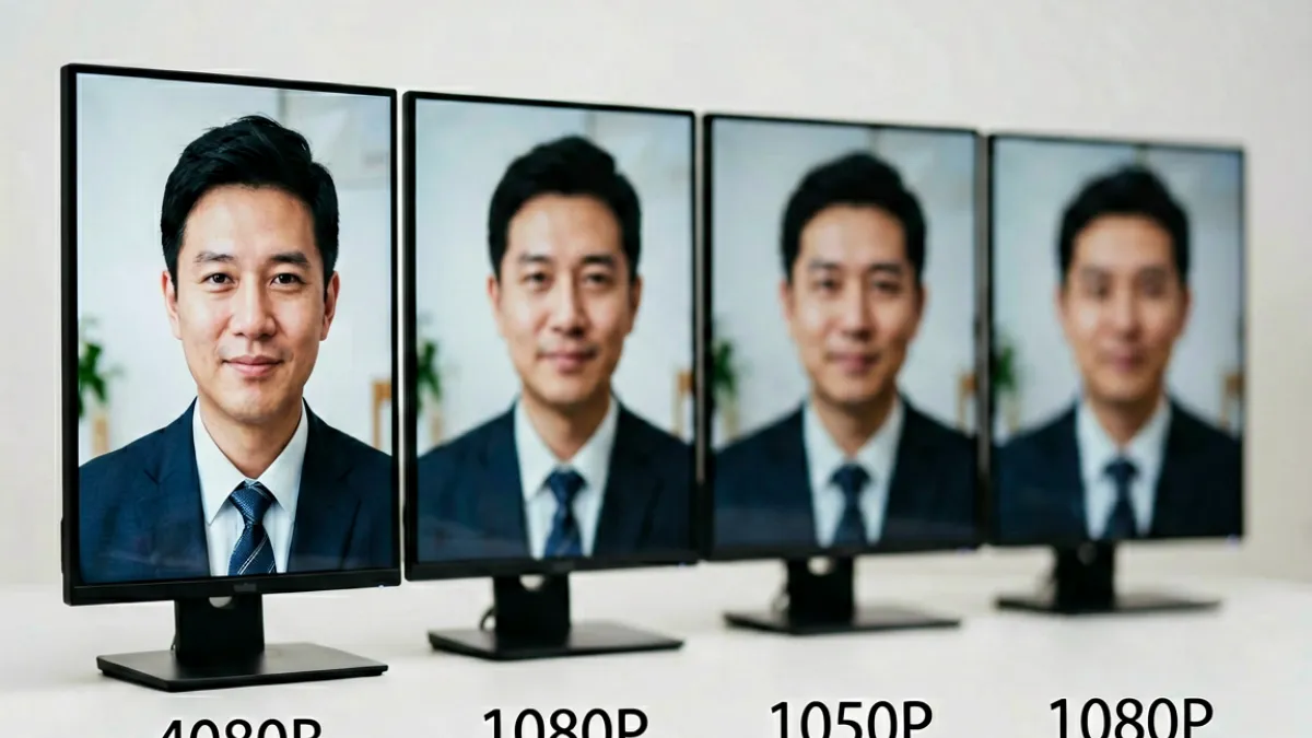 四块屏幕分别展示四个平台播放同一影片时的画质对比，左侧八妻子影院为4K清晰度，其余为1080p